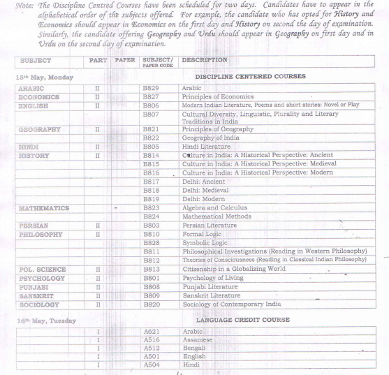 Du Sol Date Sheet 2020 Ba Bcom B Sc Time Table 2nd 4th 6th Sem