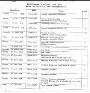 MDSU Time Table 2024 BA BSc BCom Part 1st 2nd 3rd / Final Year Exam ...