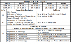 Madras University Time Table 2024 BA BSC BCOM Www.ideunom.ac.in