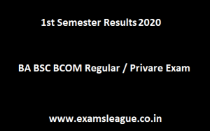 1st Sem Result 2022 BA BCom BSc Regular / Private Exam Semester Wise Sns-Brigh10