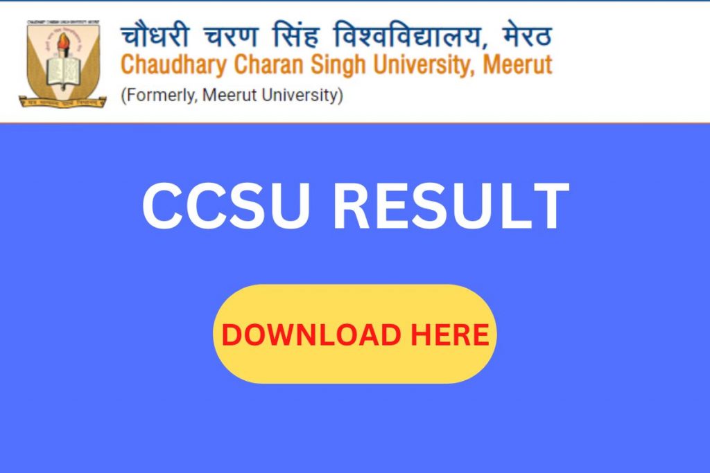 CCSU Result 2024 CCS University Meerut B.A/ B.Sc/ Results www